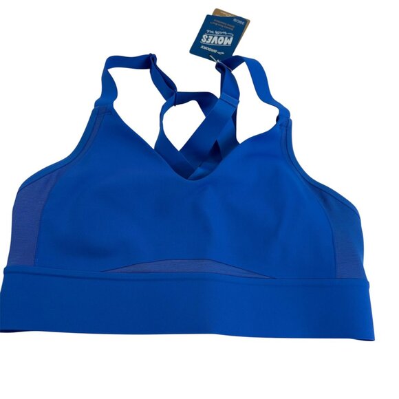NWT Brooks Drive Interlace Sports Bra Blue | Size 30C/D - Picture 6 of 8